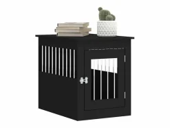Jaula para perros madera de ingeniería 55x75x65 cm ES874554 Negro Hot