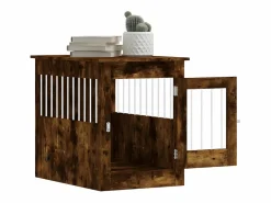 Jaula para perros madera ingeniería roble ahumado 55x80x68 cm ES621371^ Discount