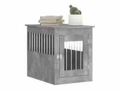 Transportín De Paseo Para Animales|Jaula para perros madera ingeniería hormigón 55x75x65 cm ES747984