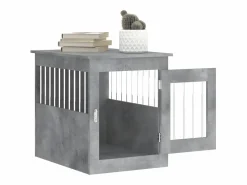 Transportín De Paseo Para Animales|Jaula para perros madera ingeniería hormigón 55x75x65 cm ES747984