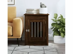 Transportín De Paseo Para Animales|Jaula para perros madera de ingeniería roble marrón 55x80x68 cm ES293915