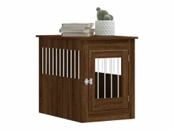 Transportín De Paseo Para Animales|Jaula para perros madera de ingeniería roble marrón 55x80x68 cm ES293915