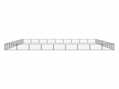 Jaula perros 40 paneles acero recubierto polvo 100x50 cm^Clicnbuy Clearance