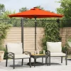 Jeanerette Sombrilla de jardín con poste de acero terracota 225x225x212 cm^Garden Furniture Hot