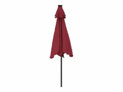 Jeanerette Sombrilla de jardín con poste de acero burdeos 225x225x212 cm^Garden Furniture Outlet
