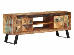 Garden Furniture Mueble Tv|Jean-Paul-Alexis Mueble de TV madera maciza reciclada 112x30x45 cm