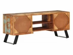 Garden Furniture Mueble Tv|Jean-Paul-Alexis Mueble de TV madera maciza reciclada 112x30x45 cm