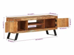 Garden Furniture Mueble Tv|Jean-Paul-Alexis Mueble de TV madera maciza reciclada 112x30x45 cm