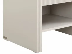 Vente-unique Juego 2 mesitas de noche con 1 cajón y 1 hueco MDF y dorado - MIRENALO Beige