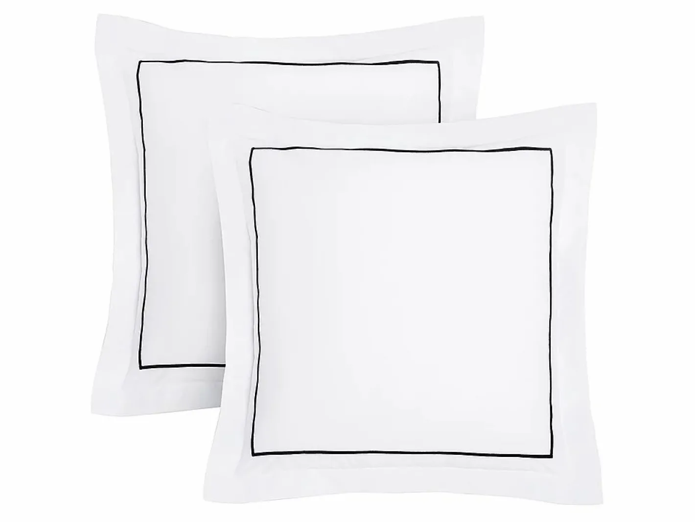 Juego cama percal algodón-bordado-edredón 220x240+2 fundas almohada -blanco y antracita^Palacio