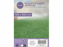 Juego de 4 Alfombras de Césped Artificial para Exteriores 100% Sintético para Jardín, Terraza, Balcón - Longitud 300 x Ancho 100 cm Verde Clearance