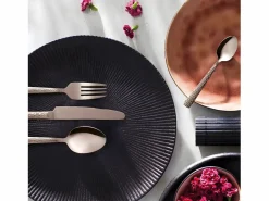 Amefa Cubierto|Juego de 6 cucharillas de café Moka Champagne rosé - Colección Felicity