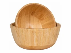 House Nordic Vajilla|Vajilla|Juego de 2 cuencos de bambú natural.