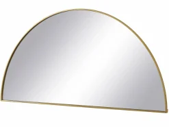 OZAIA Juego de 2 espejos semicirculares design de metal - Ancho 50 x Alt. 100 cm - - GAVRA Dorado Online
