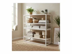 Mueble Perchero|Juego de 2 estantes de pared para armario MALYA en madera y metal