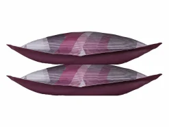 Blanc avenue Juego de 2 fundas de almohada satén de algodón "Helix Purple" Multicolor Hot