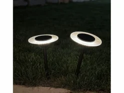 Lumisky Juego de 2 luces solares con estaca H35CM UFO Negro