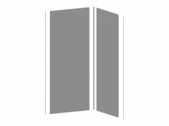 Shower & Design Juego de 2 paneles de ducha - 2x Ancho 90 x Alt. 210 cm Gris Hot