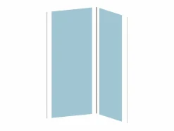 Juego de 2 paneles de ducha - Ancho 90 x Ancho 120 x Alt. 210 cm^Shower & Design Clearance