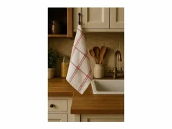 Juego de 6 Paños de Cocina 100% Algodón 50x70 cm a Cuadros con Asa Práctica Multicolor Clearance