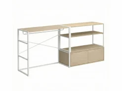 Juego de 2 percheros modulares KADRA de 200x85cm para buhardillas Blanco Best