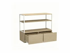 Juego de 2 percheros modulares KADRA de 200x85cm para buhardillas Blanco Best