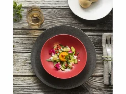 MEDARD DE NOBLAT Vajilla|Vajilla|Juego de 6 Platos de Ensalada y Pasta Stone Marfil 19 cm - Colección Médard de Noblat