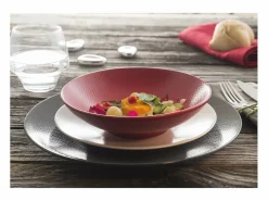 MEDARD DE NOBLAT Juego de 6 Platos de Postre Stone 20 cm - Colección Médard de Noblat Rojo Hot