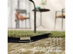 Juego de 2 porterías de fútbol plegables con estructura de metal, para niños y adultos, ideales para jardín, color (90 x 36 x 60 cm) Negro Best