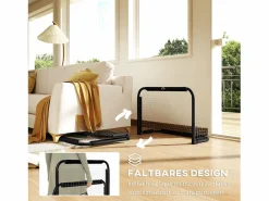 Juego de 2 porterías de fútbol plegables con estructura de metal, para niños y adultos, ideales para jardín, color (90 x 36 x 60 cm) Negro Best