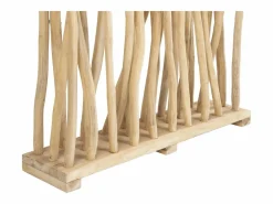 OZAIA Juego de 2 separadores de ambientes de madera de teca - L. 100 x P. 25 x H. 180 cm - Natural - GAYANA Color natural claro Online