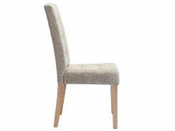 Juego de 6 sillas - Tela beige y Patas de madera natural - VILLOSA^Vente-unique Best