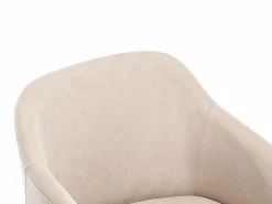 Vente-unique Sillas Y Lotes De Sillas|Juego de 2 sillas - Tela y hevea - Beige - JELISA