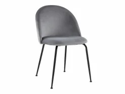 Vente-unique Sillas Y Lotes De Sillas|Juego de 6 sillas - Terciopelo y metal negro mate - . MELBOURNE