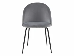 Vente-unique Sillas Y Lotes De Sillas|Juego de 6 sillas - Terciopelo y metal negro mate - . MELBOURNE