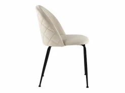 Vente-unique Juego de 2 sillas - Terciopelo y metal negro mate - . MELBOURNE Beige Clearance