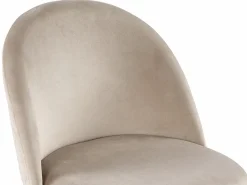 Vente-unique Juego de 2 sillas - Terciopelo y metal negro mate - . MELBOURNE Beige Clearance