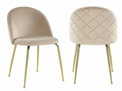 Juego de 2 sillas - Terciopelo y metal dorado - . MELBOURNE^Vente-unique New