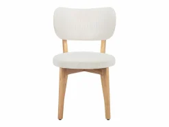 Vente-unique Sillas Y Lotes De Sillas|Juego de 2 sillas de pana y madera de caucho - - TORIEL