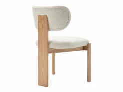 Vente-unique Sillas Y Lotes De Sillas|Juego de 6 sillas de tela rizo y madera de caucho - - WILANA