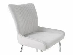 Juego de 6 sillas de terciopelo - con patas de metal plateado -^ModernLuxe Best