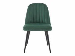 Juego de 6 sillas ELEANA - Terciopelo y metal negro - Verde^Vente-unique Online