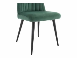 Juego de 6 sillas ELEANA - Terciopelo y metal negro - Verde^Vente-unique Online