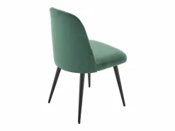 Juego de 6 sillas ELEANA - Terciopelo y metal negro - Verde^Vente-unique Online