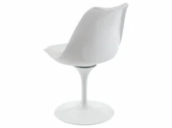 Vente-unique Juego de 6 sillas Tulip - Polipropileno, tela y acero - - XAFY Blanco