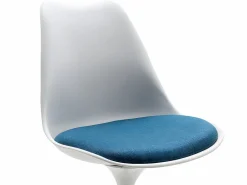 Vente-unique Sillas Y Lotes De Sillas|Juego de 2 sillas Tulip - Polipropileno, Tela y Acero - Azul y Blanco - XAFY