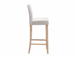 Vente-unique Muebles De Bar|Taburete Alto|Juego de 2 taburetes de bar - Tela - Beige - ROVIGO