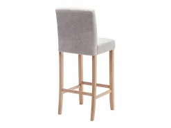 Vente-unique Muebles De Bar|Taburete Alto|Juego de 2 taburetes de bar - Tela - Beige - ROVIGO
