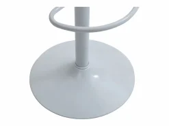 Vente-unique Juego de 2 taburetes de bar de cuero sintético - Altura ajustable - Natural y Blanco - MONTENEGRO Color natural claro / Blanco New