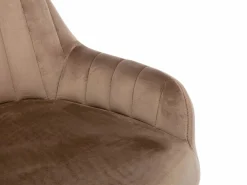 Juego de 2 taburetes de bar de terciopelo y patas madera de haya - - ELEANA^Vente-unique Online